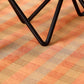 Brocade Table Runner with Checkered Pattern with Tassles | Orange - 12in X 84in