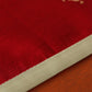 Table Runner with Butti Block Print and Contrast Flange Border | Red - 12in X 84in
