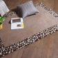 Carpet Hand Tufted 100% Woollen Border Beige And Brown Leopard  - 4ft X 6ft
