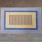 Carpet Hand Tufted 100% Woollen Modern Border Stripes Beige, Blue And Yellow - 4ft X 6ft