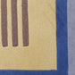 Carpet Hand Tufted 100% Woollen Modern Border Stripes Beige, Blue And Yellow - 4ft X 6ft