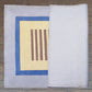 Carpet Hand Tufted 100% Woollen Modern Border Stripes Beige, Blue And Yellow - 4ft X 6ft
