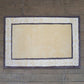 Carpet Hand Tufted 100% Woollen Ornamental Border Gold Brown - 4ft X 6ft