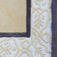 Carpet Hand Tufted 100% Woollen Ornamental Border Gold Brown - 4ft X 6ft