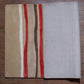 Carpet Hand Tufted 100% Woollen Modern Striped  Beige And Coral - 4ft X 6ft