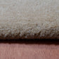 Carpet Hand Tufted 100% Woollen Modern Striped  Beige And Coral - 4ft X 6ft