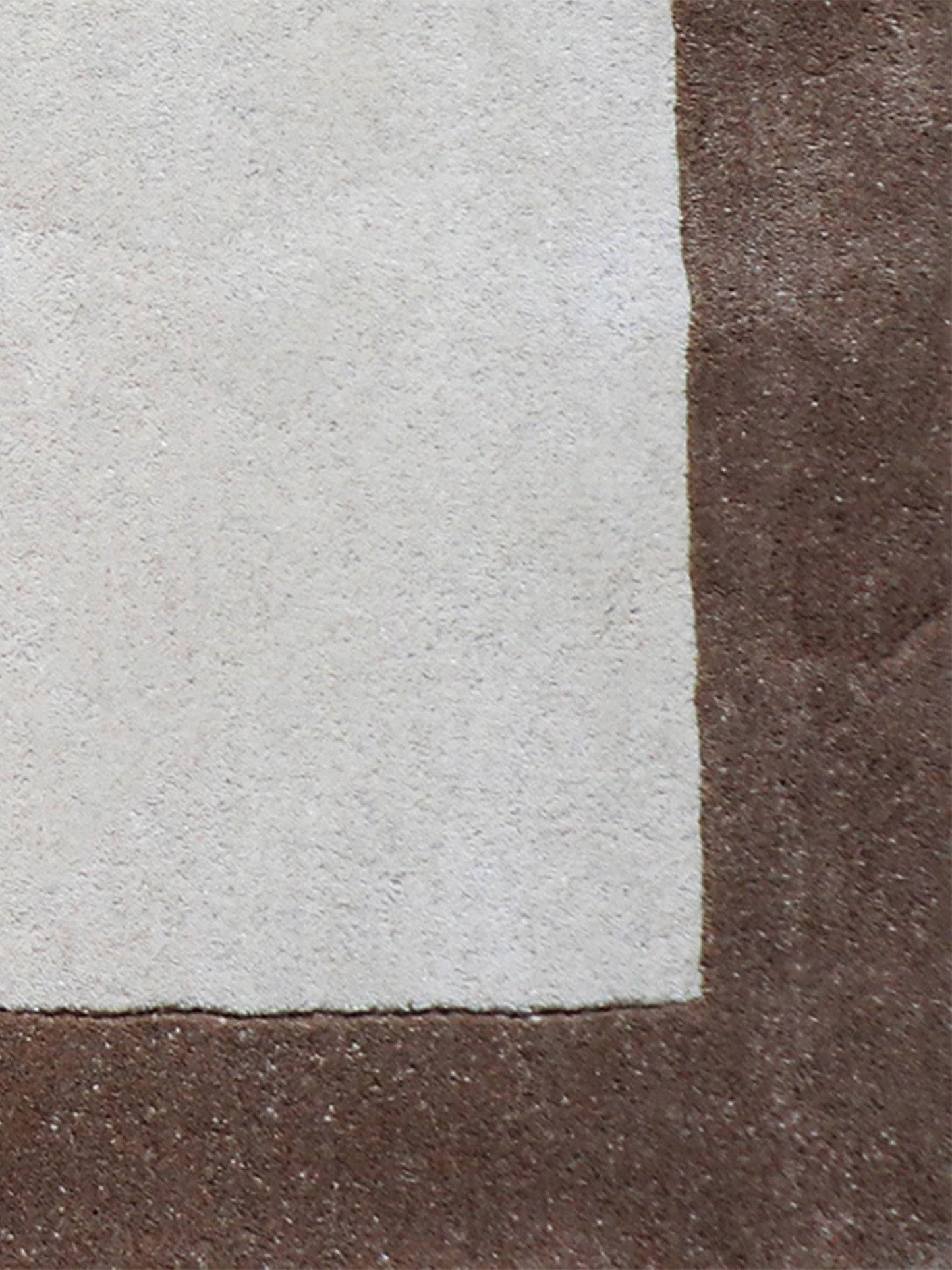 Carpet Hand Tufted 100% Woollen Off White Beige Border  - 4ft X 6ft