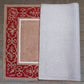 Carpet Hand Tufted 100% Woollen Beige And Red Bordered - 4ft x 6ft