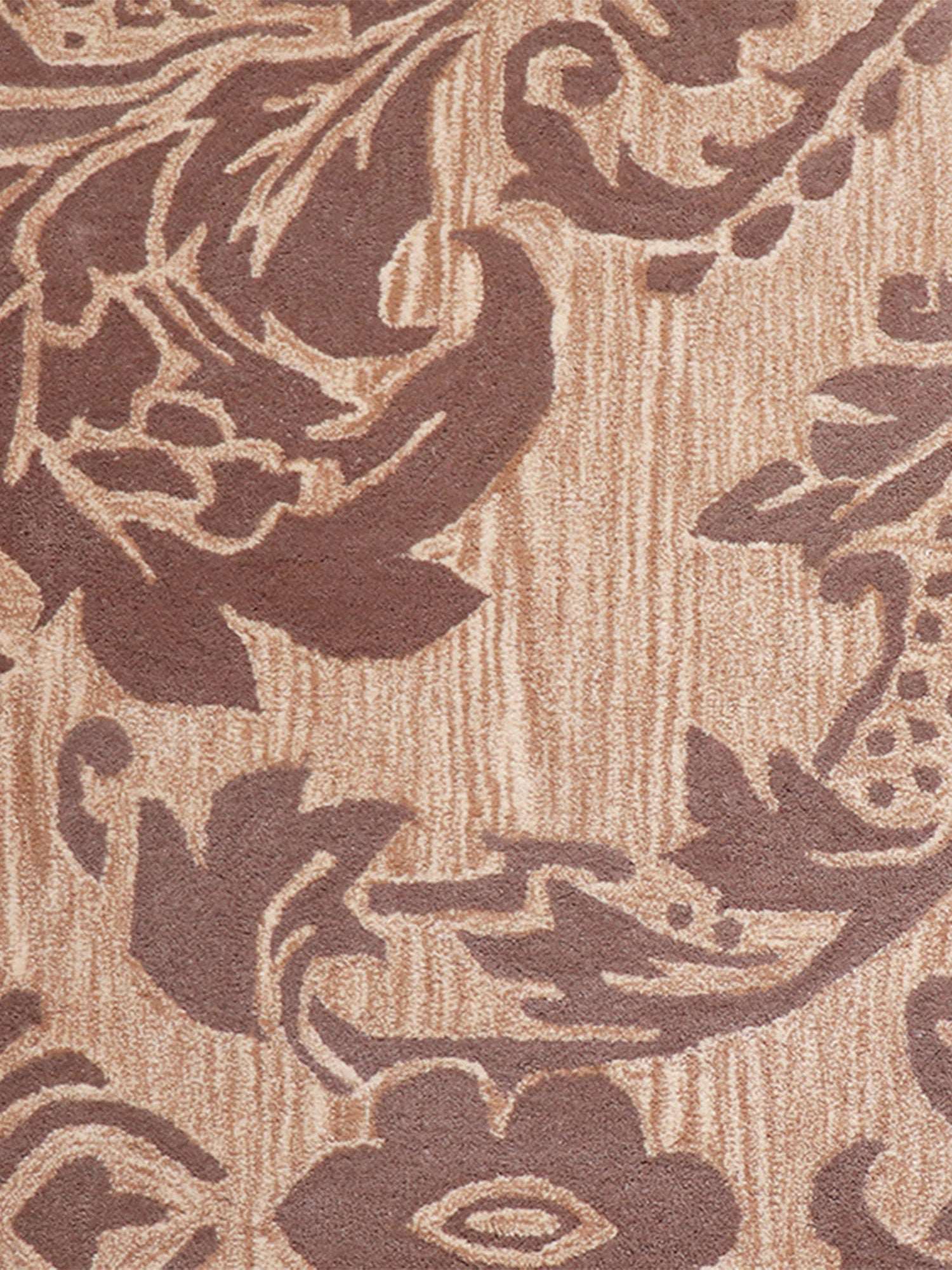 Carpet Hand Tufted 100% Woollen Beige And Red Bordered - 4ft x 6ft