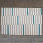 Carpet Hand Tufted 100% Woollen Beige And Brown And Turquoise Geometric Pattern - 4ft X 6ft