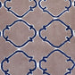 Carpet Hand Tufted 100% Woollen Grey And Blue Moorish Jaali - 4ft X 6ft
