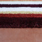 Carpet Hand Tufted 100% Woollen Maroon Border Stripes  - 4ft X 6ft