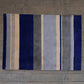 Carpet Hand Tufted 100% Woollen Off White Navy Grey Stripes Nautical - 4ft X 6ft