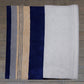 Carpet Hand Tufted 100% Woollen Off White Navy Grey Stripes Nautical - 4ft X 6ft
