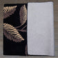 Carpet Hand Tufted 100% Woollen Leaf Black Beige - 4ft X 6ft