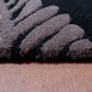 Carpet Hand Tufted 100% Woollen Leaf Black Beige - 4ft X 6ft