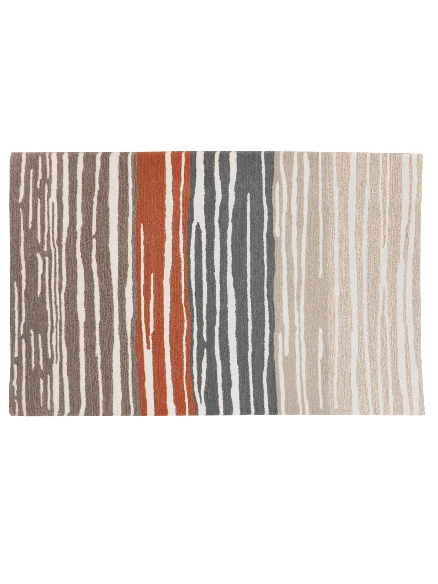 Carpet Hand Tufted 100% Woollen Stripes Multi - 4 X 6 Feet