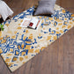 Carpet Hand Tufted 100% Woollen Beige Gold Blue Abstract - 4ft X 6ft
