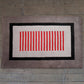 Carpet Hand Tufted 100% Woollen Grey Blue Pink Border Stripes - 4ft X 6ft