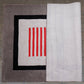 Carpet Hand Tufted 100% Woollen Grey Blue Pink Border Stripes - 4ft X 6ft