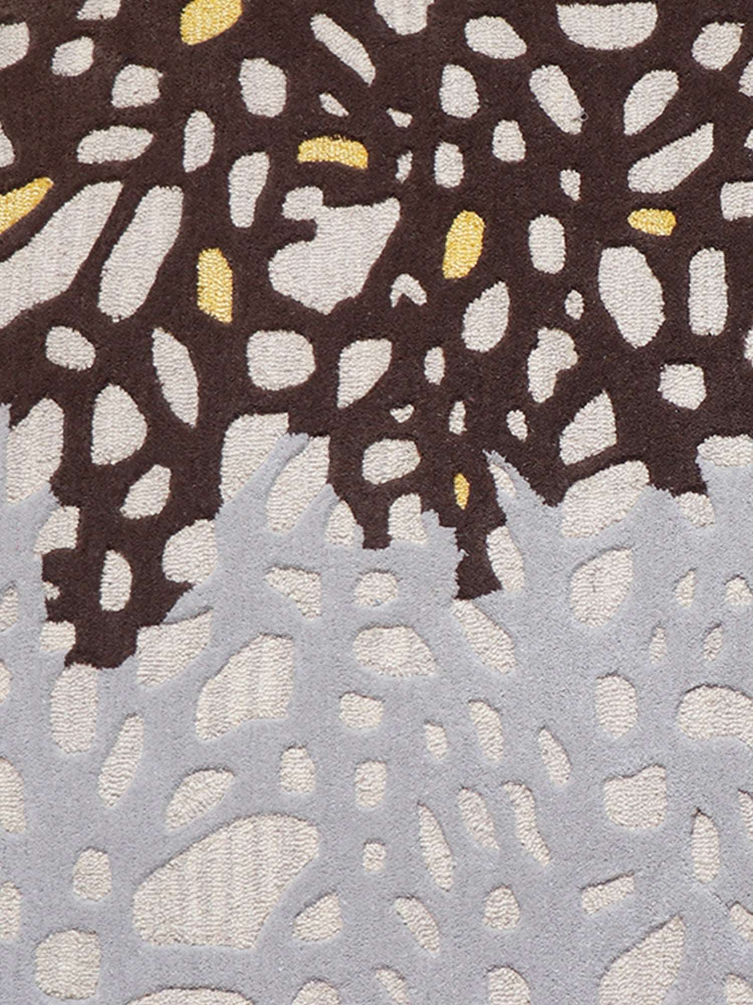 Carpet Hand Tufted 100% Woollen Mushroom Brown Animal Print - 4ft X 6ft