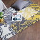 Carpet Hand Tufted 100% Woollen Yellow Grey Patchwork Scroll - 4ft X 6ft