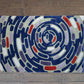 Carpet Hand Tufted 100% Woollen Greens And Rust And Teal Geometric Concentric - 4ft X 6ft