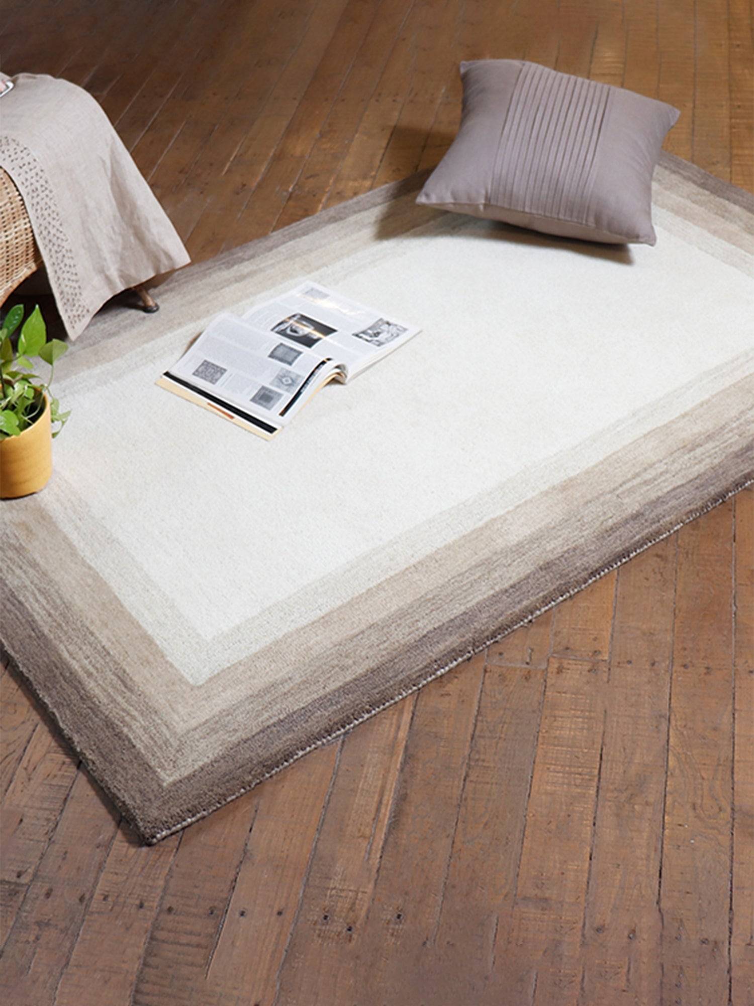 Carpet Hand Tufted 100% Woollen Mushroom Ombre - 4ft X 6ft