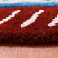 Carpet Hand Tufted 100% Woollen Mushroom, Rust And Aqua - 4ft X 6ft
