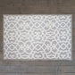 Carpet Hand Tufted 100% Woollen Mushroom And Offwhite Trellis  - 4ft X 6ft
