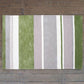 Carpet Hand Tufted 100% Woollen Mushroom, Green And Brown Stripes - 4ft X 6ft
