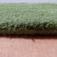 Carpet Hand Tufted 100% Woollen Mushroom, Green And Brown Stripes - 4ft X 6ft
