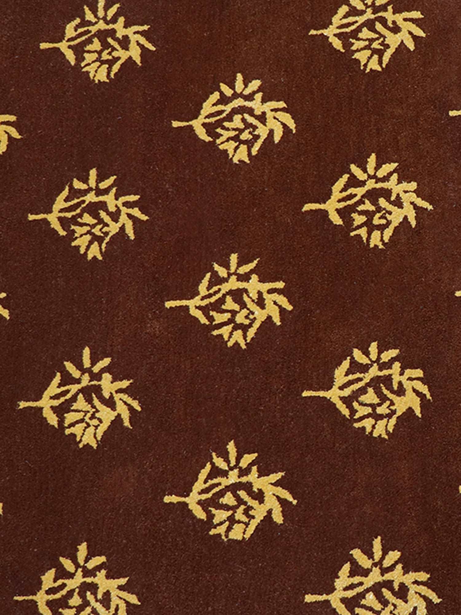 Carpet Hand Tufted 100% Woollen Mustard Block Motif - 4ft X 6ft