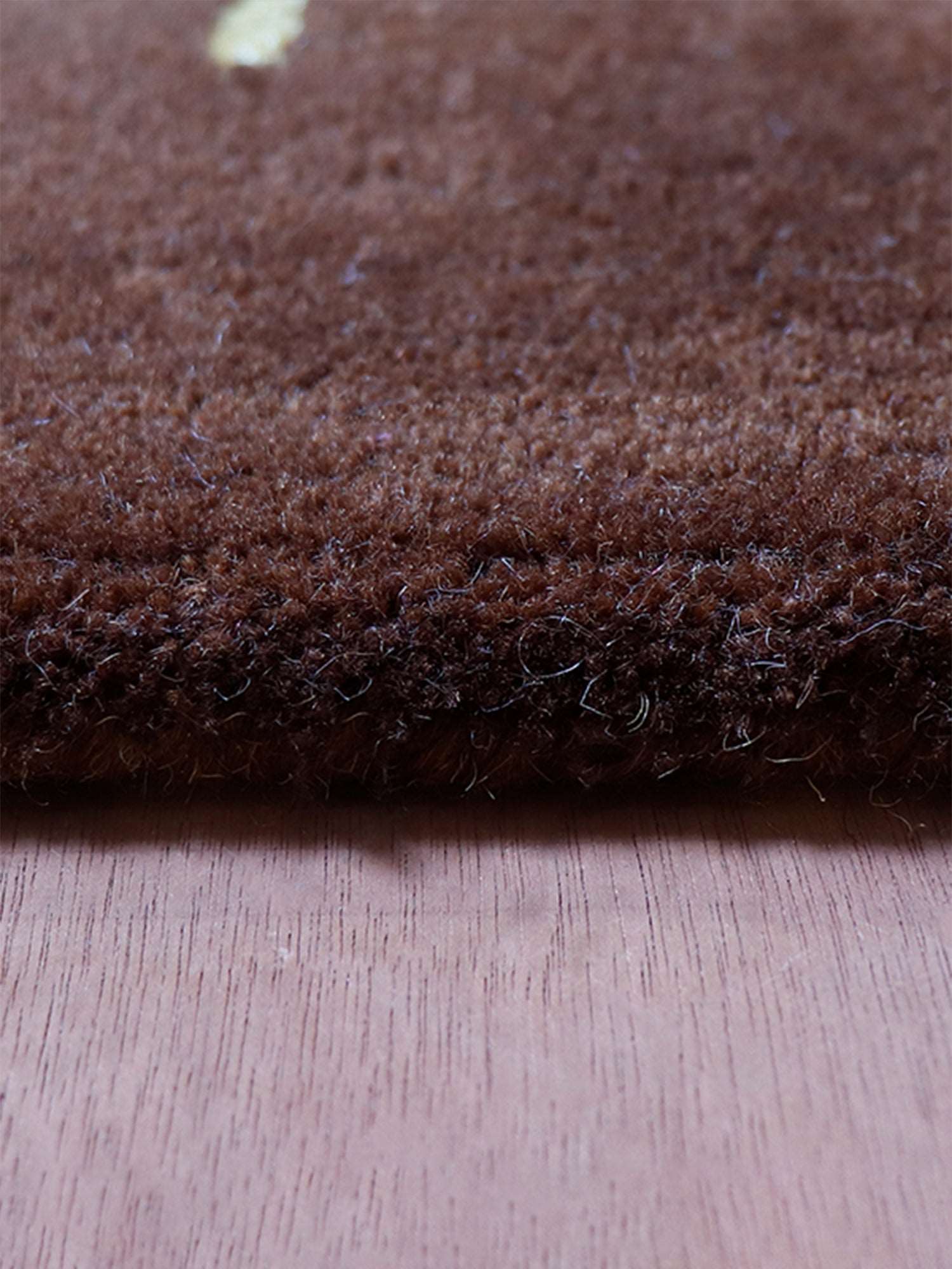 Carpet Hand Tufted 100% Woollen Mustard Block Motif - 4ft X 6ft