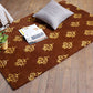 Carpet Hand Tufted 100% Woollen Mustard Block Motif - 4ft X 6ft