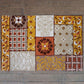 Carpet Hand Tufted 100% Woollen Mustard, Gold And Rust Patchwork - 4ft X 6ft