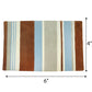 Hand Tufted 100% Wool | Villa Stripes Non Slip Vintage Rug Premium Exclusive Carpet for Living Room, Bedroom, Office - (Beige/Blue, 4x6 Ft)
