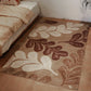 Carpet Hand Tufted 100% Woollen Floral Brown Grey - 4 X 6 Feet