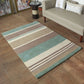 Hand Tufted 100% Wool | Abstract Stripes Non Slip Vintage Rug Premium Exclusive Carpet for Living Room, Bedroom, Office - (Green Brown, 4x6 Ft)