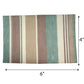Hand Tufted 100% Wool | Abstract Stripes Non Slip Vintage Rug Premium Exclusive Carpet for Living Room, Bedroom, Office - (Green Brown, 4x6 Ft)