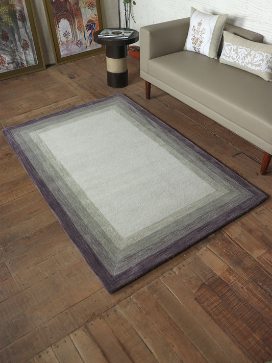 Hand Tufted 100% Wool | Moraine Gradation Non Slip Vintage Rug Premium Exclusive Carpet for Living Room, Bedroom, Office - (Lilac, 4x6 Ft)