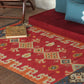 Dhurrie Handwoven Wollen for Floor, Living Room & Bedroom | Red - 3x5 feet