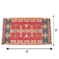 Dhurrie Handwoven Wollen for Floor, Living Room & Bedroom | Red - 3x5 feet
