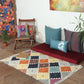 Dhurrie Handwoven Wollen for Floor, Living Room & Bedroom | Multicolor - 3x5 feet