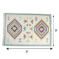 Dhurrie Handwoven Wollen for Floor, Living Room & Bedroom | Multicolor - 3x5 feet