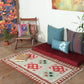 Dhurrie Handwoven Wollen for Floor, Living Room & Bedroom | Multicolor - 3x5 feet