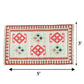 Dhurrie Handwoven Wollen for Floor, Living Room & Bedroom | Multicolor - 3x5 feet