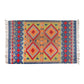 Dhurrie Abstract Kilim Handwoven Woolen for Floor, Living Room & Bedroom | Yellow/Blue - 3x5 feet