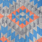 Dhurrie Abstract Kilim Handwoven Woolen for Floor, Living Room & Bedroom | Blue - 5x8 feet