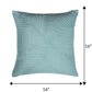 ZEBA World Square Cushion Cover for Sofa, Bed | Zigzag Embriodery - PolyBlend | Teal - 16x16in(40x40cm) (Pack of 1)